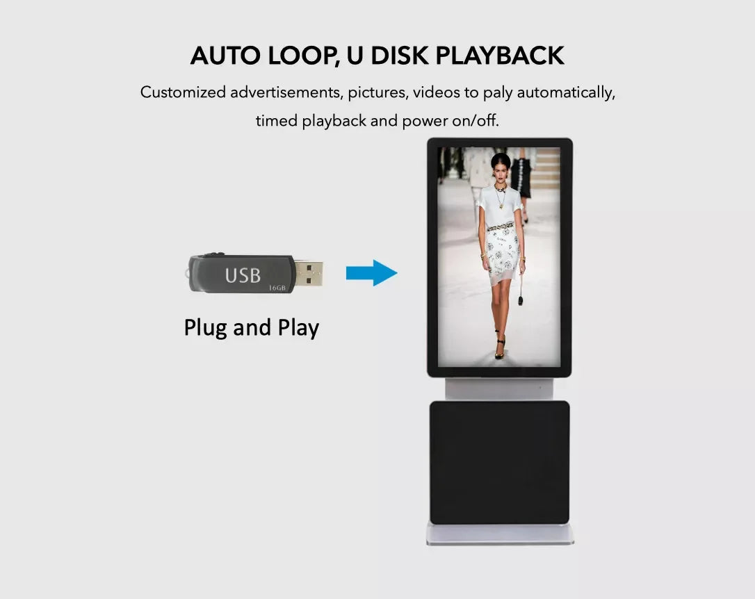 Rotating-Screen Pedestal Digital Signage — Design & functions reference 3