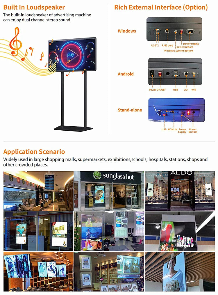 Open-Frame Landscape Digital Signage Stand — Application & installation references reference 5