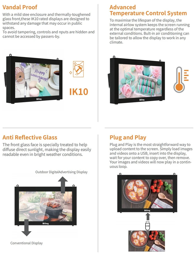 Cabinet-Style Outdoor Wall-Mounted Digital Signage — Design & functions reference 5