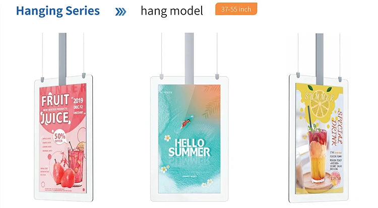 Single-Pole Ceiling-Mounted Landscape Digital Signage — Other catalog illustrations reference 23