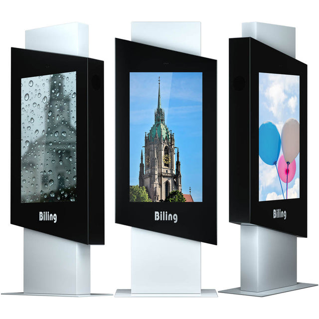 Hooded Pedestal Outdoor Digital Signage Kiosk | GD4-3