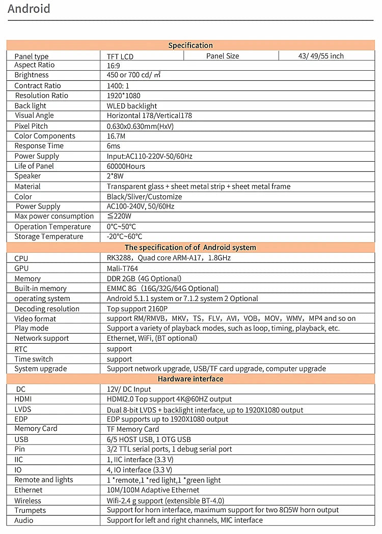 Single-Pole Suspended Landscape Digital Signage — Technical reference drawings reference 7