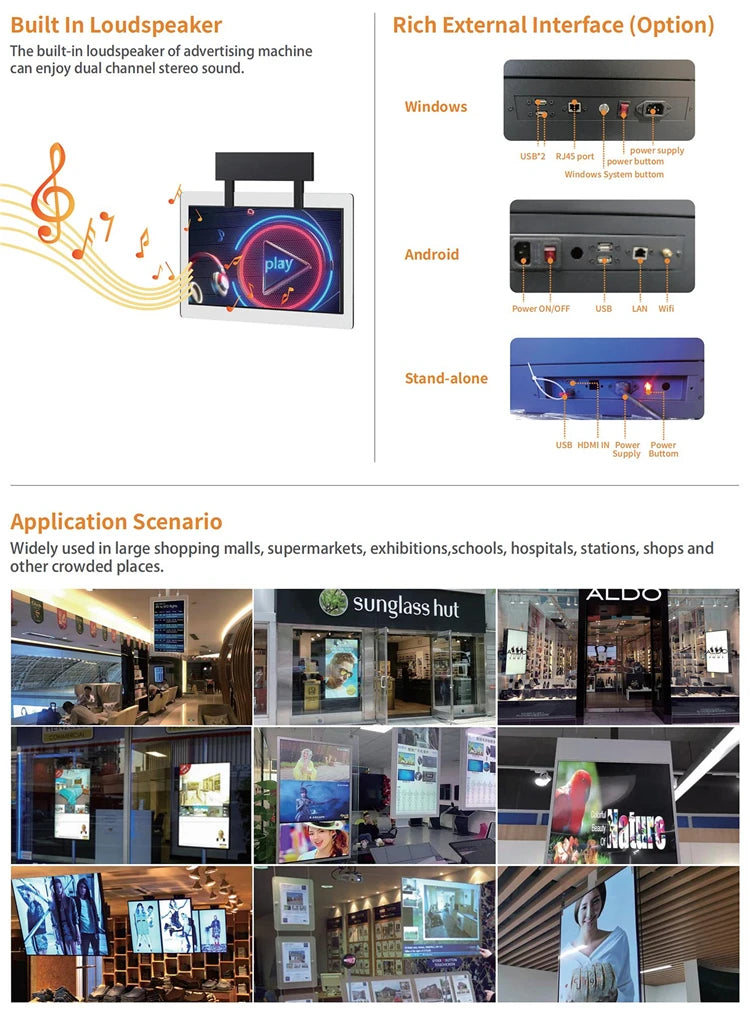 Double-Sided Frame-Hung Landscape Digital Signage — Application & installation references reference 5