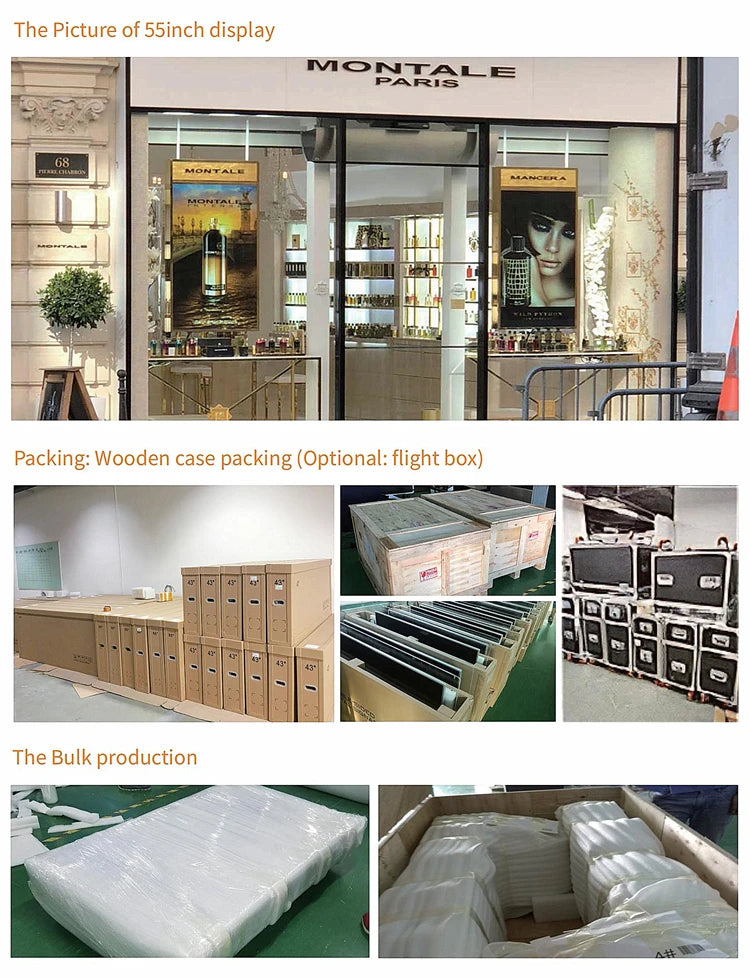 Double-Sided Cable-Hung Portrait Digital Signage — Packaging & logistics materials reference 11