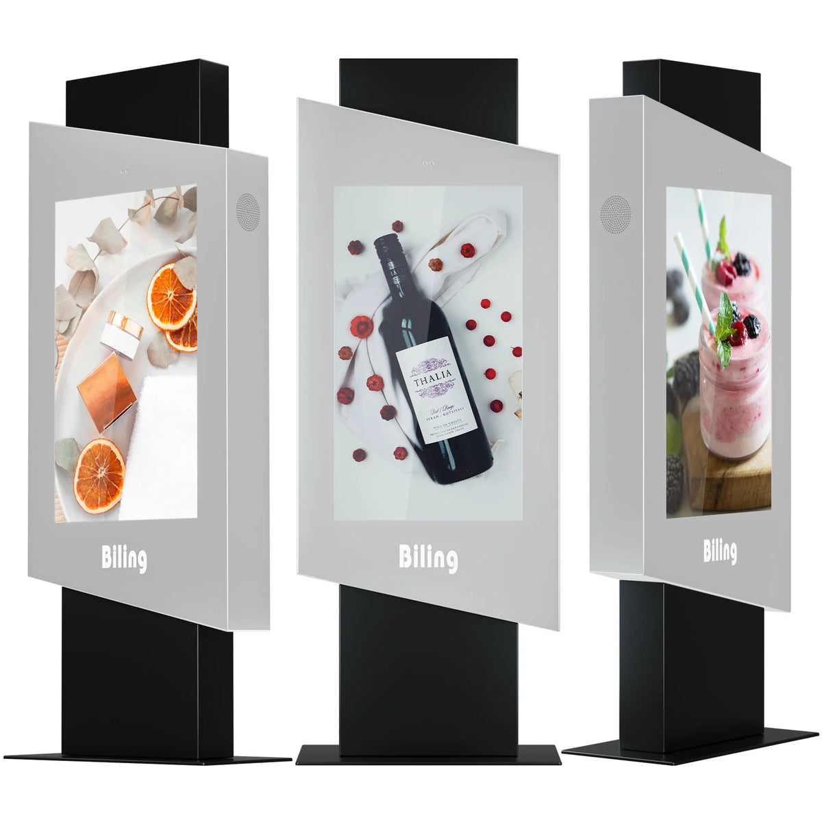 Hooded Pedestal Outdoor Digital Signage Kiosk — Enclosure & product views reference 6