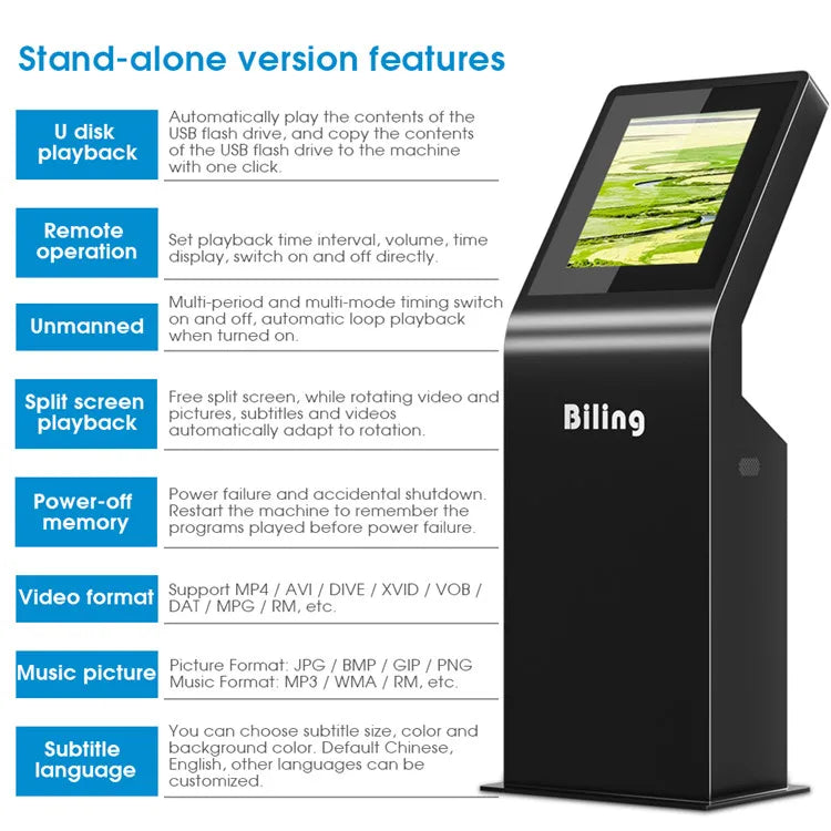 Slanted-Top Newspaper-Style Digital Signage Kiosk — Design & functions reference 14