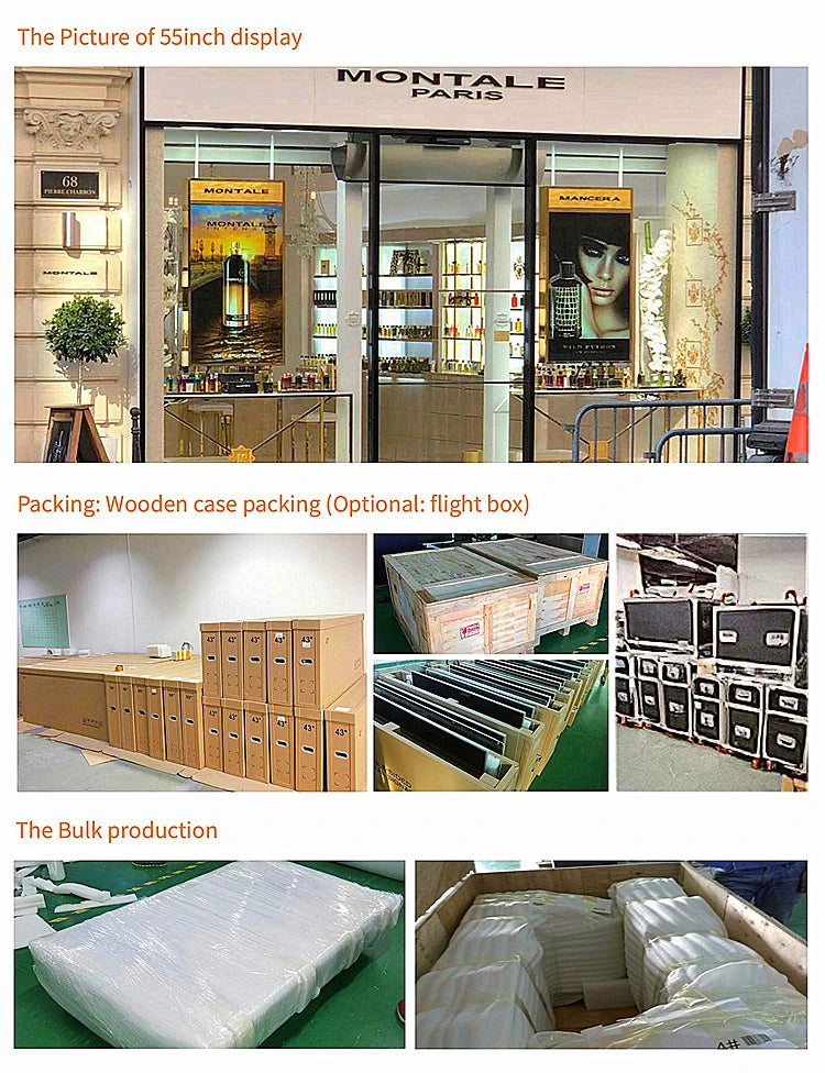 Open-Frame Landscape Digital Signage Stand — Packaging & logistics materials reference 11