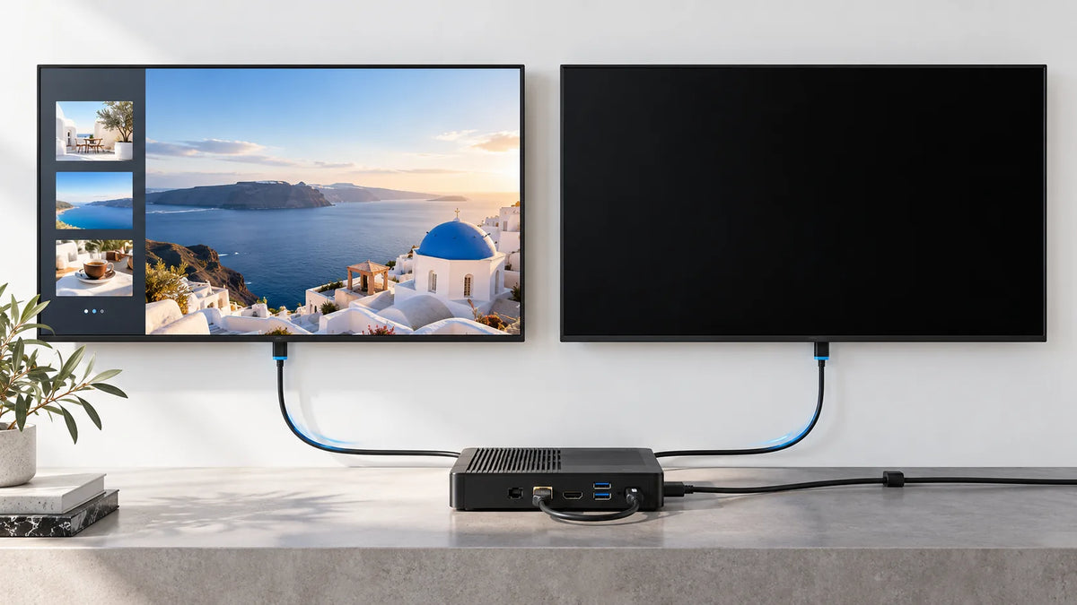 Illustration: a working screen, a black screen, and an external player represent fault-isolation layers.
