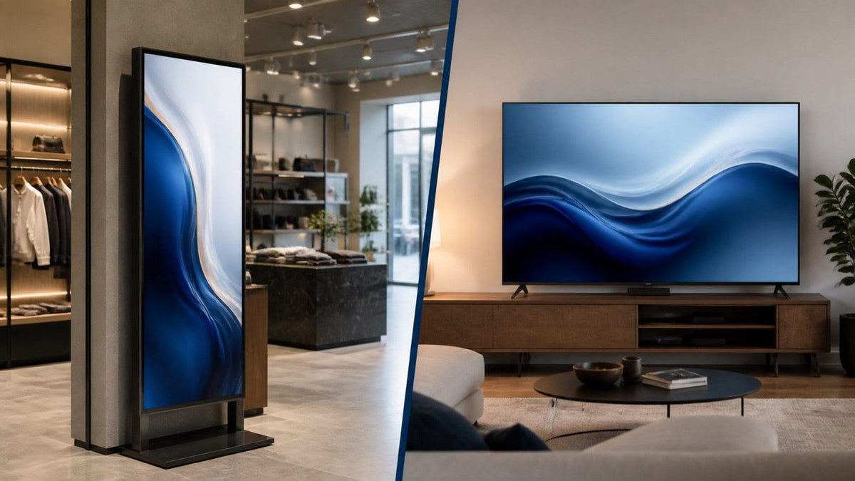 Commercial Display vs Consumer TV for Digital Signage: A Project-Risk Comparison cover image