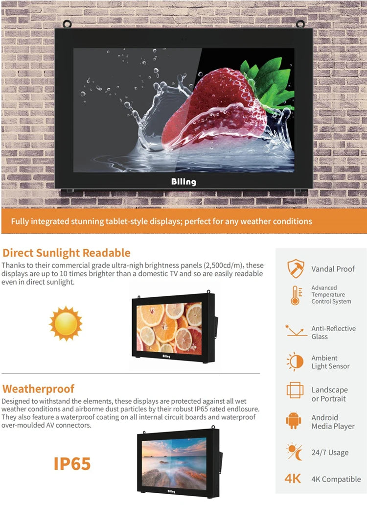 Cabinet-Style Outdoor Wall-Mounted Digital Signage — Design & functions reference 4