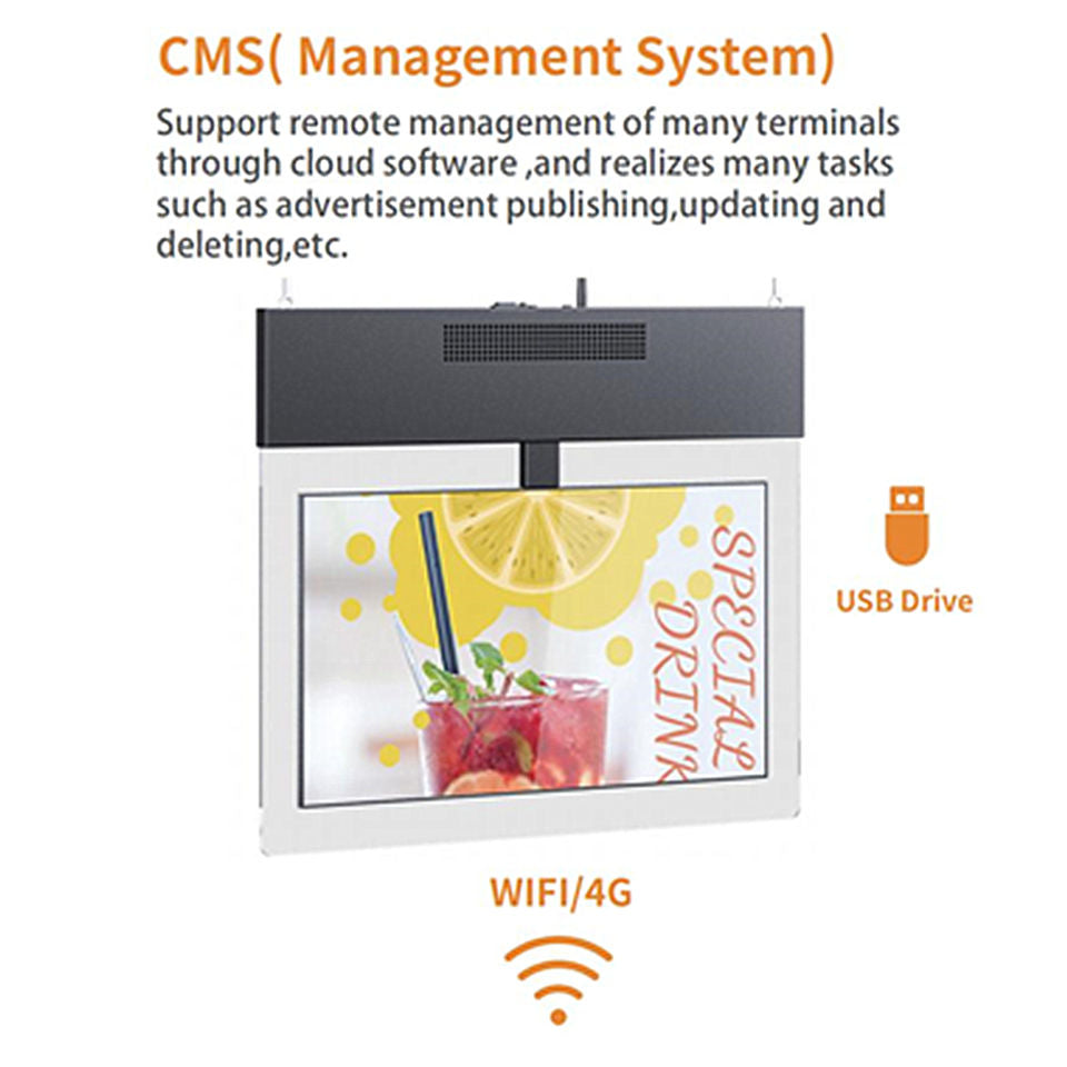 Gemdragon cable-suspended landscape digital signage with top enclosure — supplier product view 4
