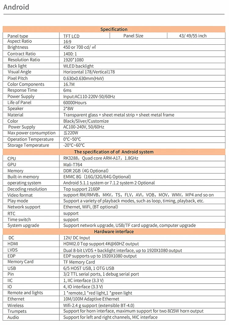 Double-Sided Cable-Hung Portrait Digital Signage — Technical reference drawings reference 7