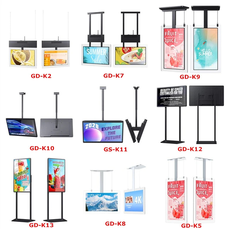 Open-Frame Landscape Digital Signage Stand — Other catalog illustrations reference 25