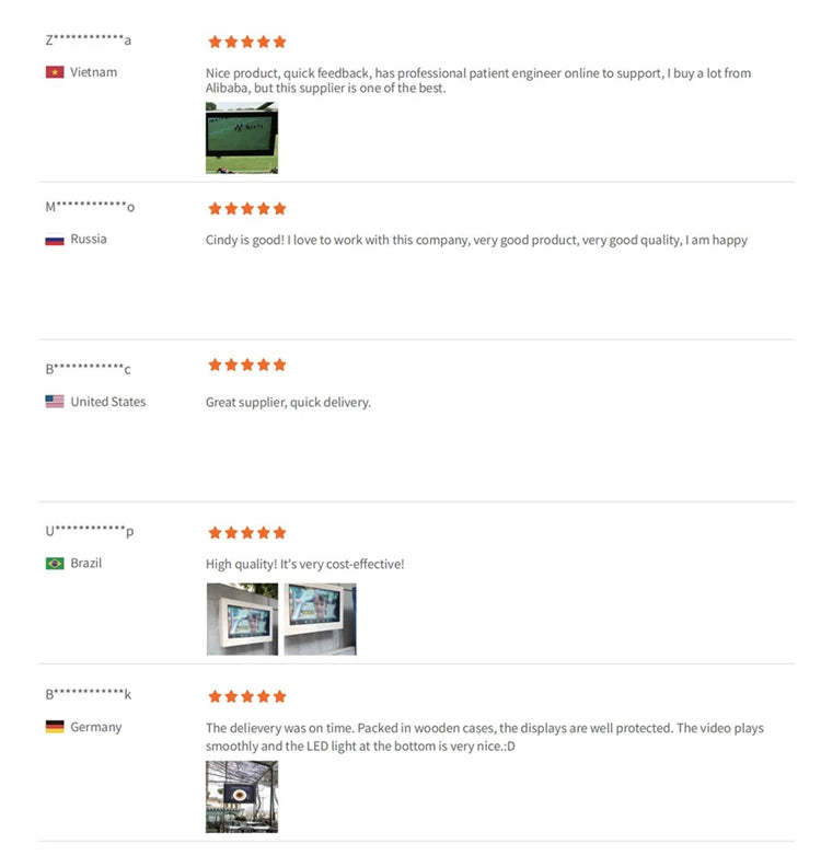 Cabinet-Style Outdoor Wall-Mounted Digital Signage — Historical supplier feedback reference 17