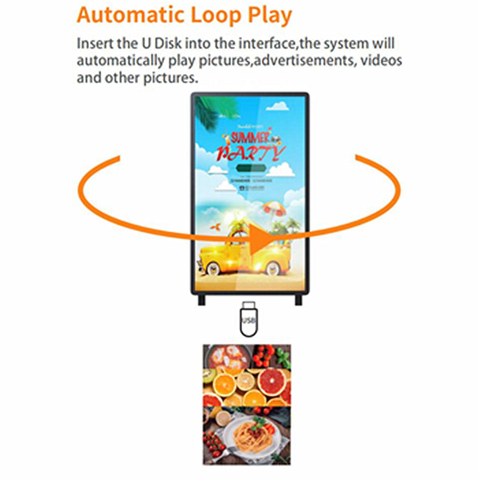 Gemdragon open-frame portrait digital signage stand — supplier product view 4