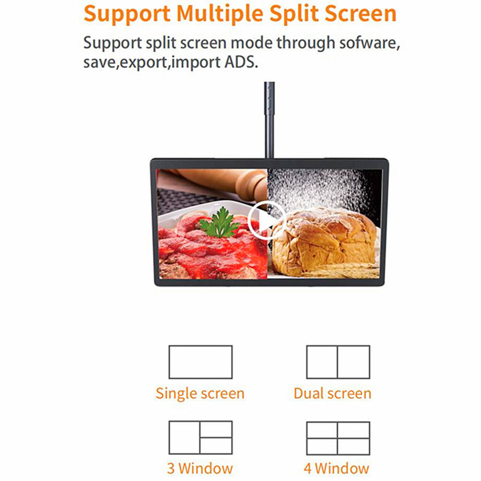 Gemdragon single-pole ceiling-mounted landscape digital signage — supplier product view 3