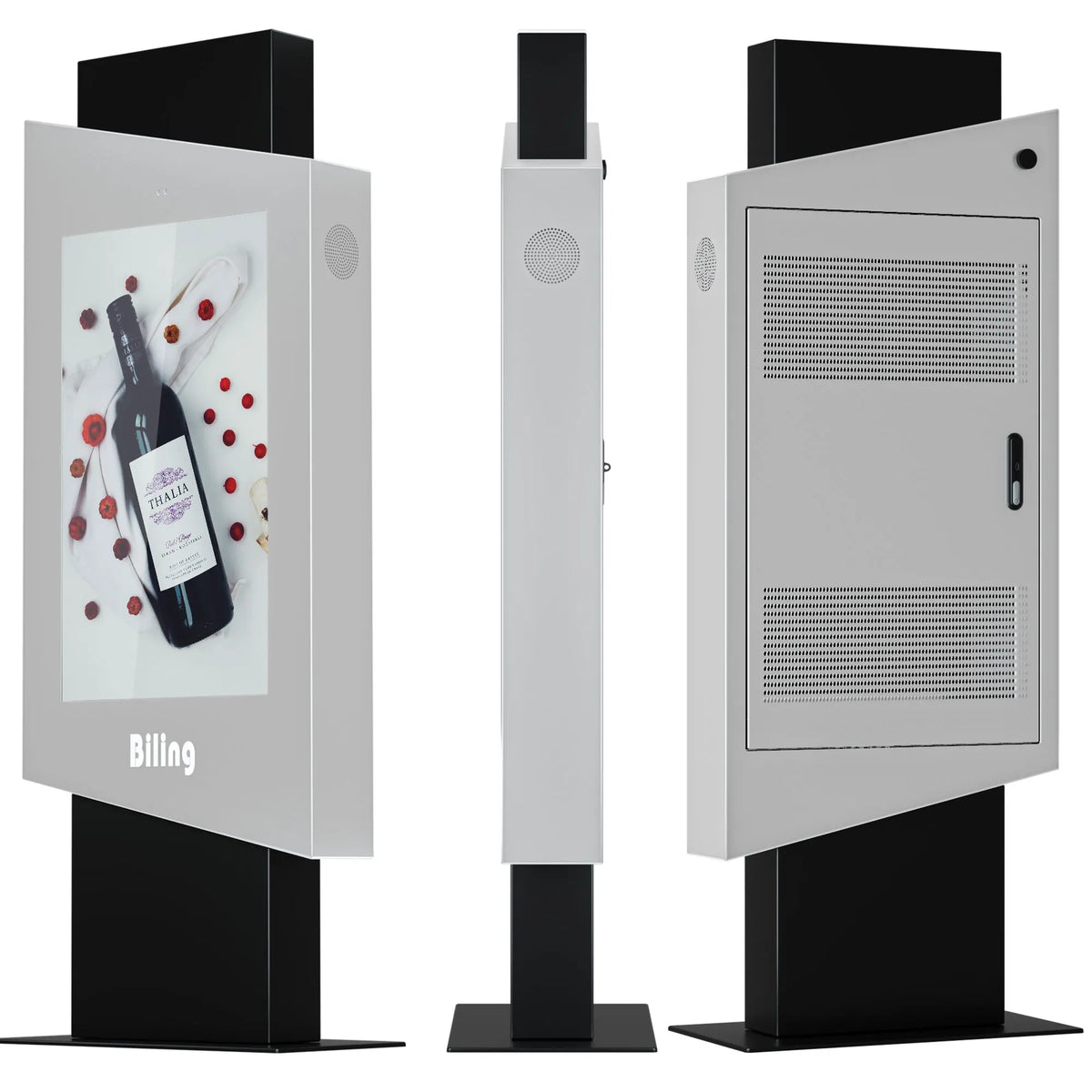 Hooded Pedestal Outdoor Digital Signage Kiosk — Enclosure & product views reference 7