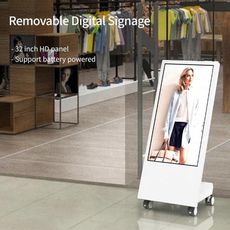 Gemdragon battery-powered slanted-screen digital signage cart — supplier product view 6