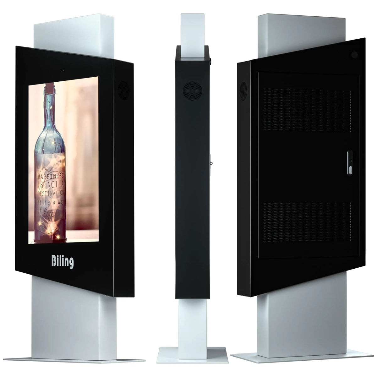 Hooded Pedestal Outdoor Digital Signage Kiosk — Enclosure & product views reference 12