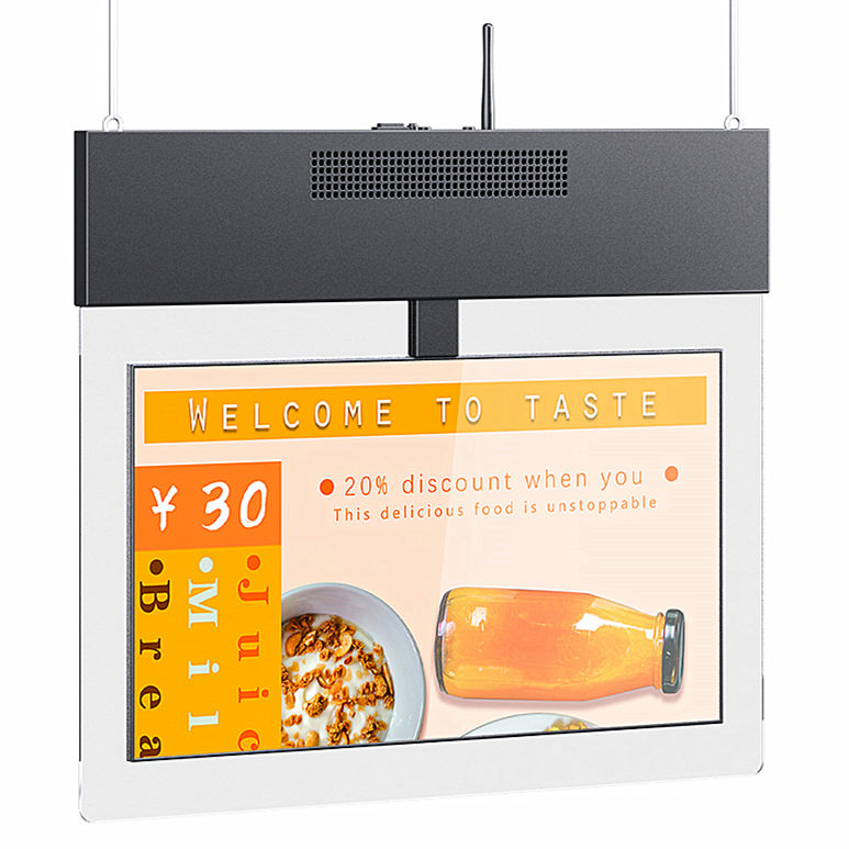 Gemdragon cable-suspended landscape digital signage with top enclosure — supplier product view 1