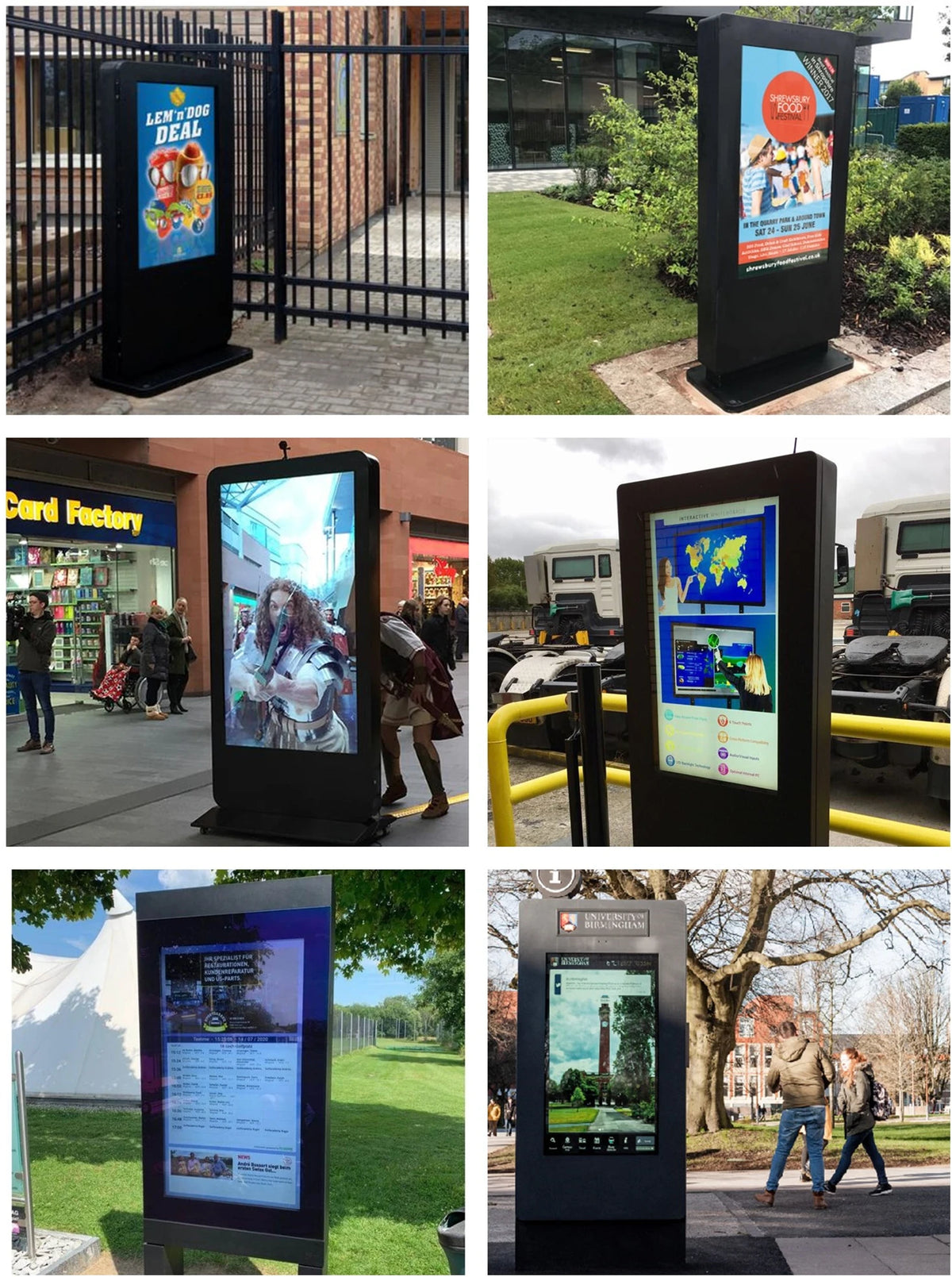 Slanted-Top Newspaper-Style Digital Signage Kiosk — Application & installation references reference 16