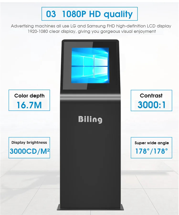 Slanted-Top Newspaper-Style Digital Signage Kiosk — Design & functions reference 8
