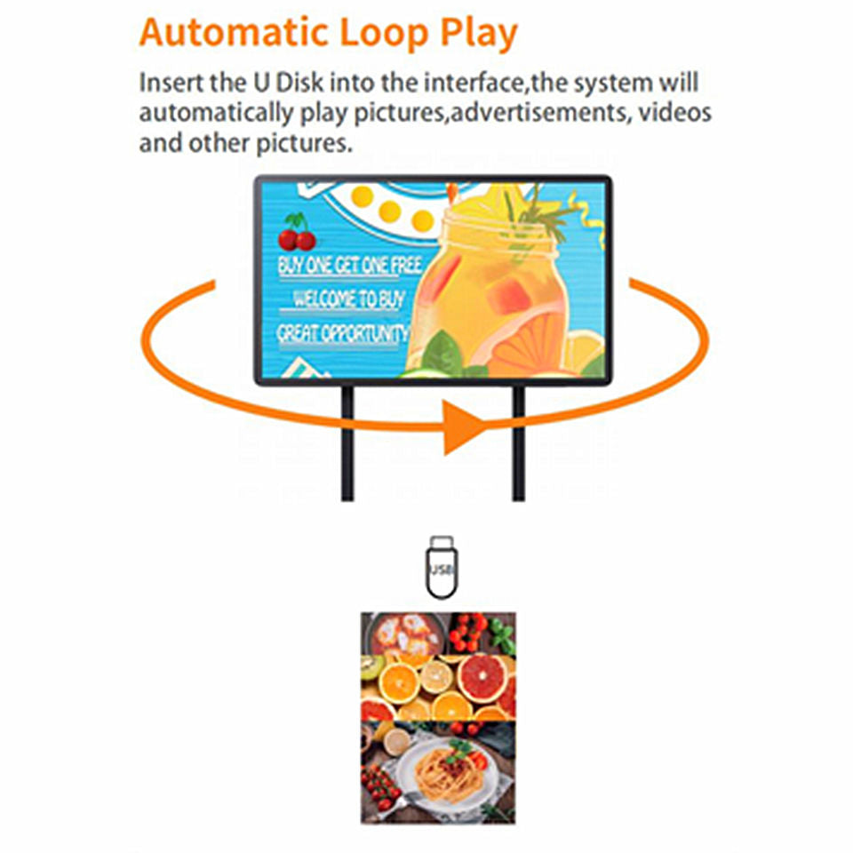 Gemdragon open-frame landscape digital signage stand — supplier product view 4