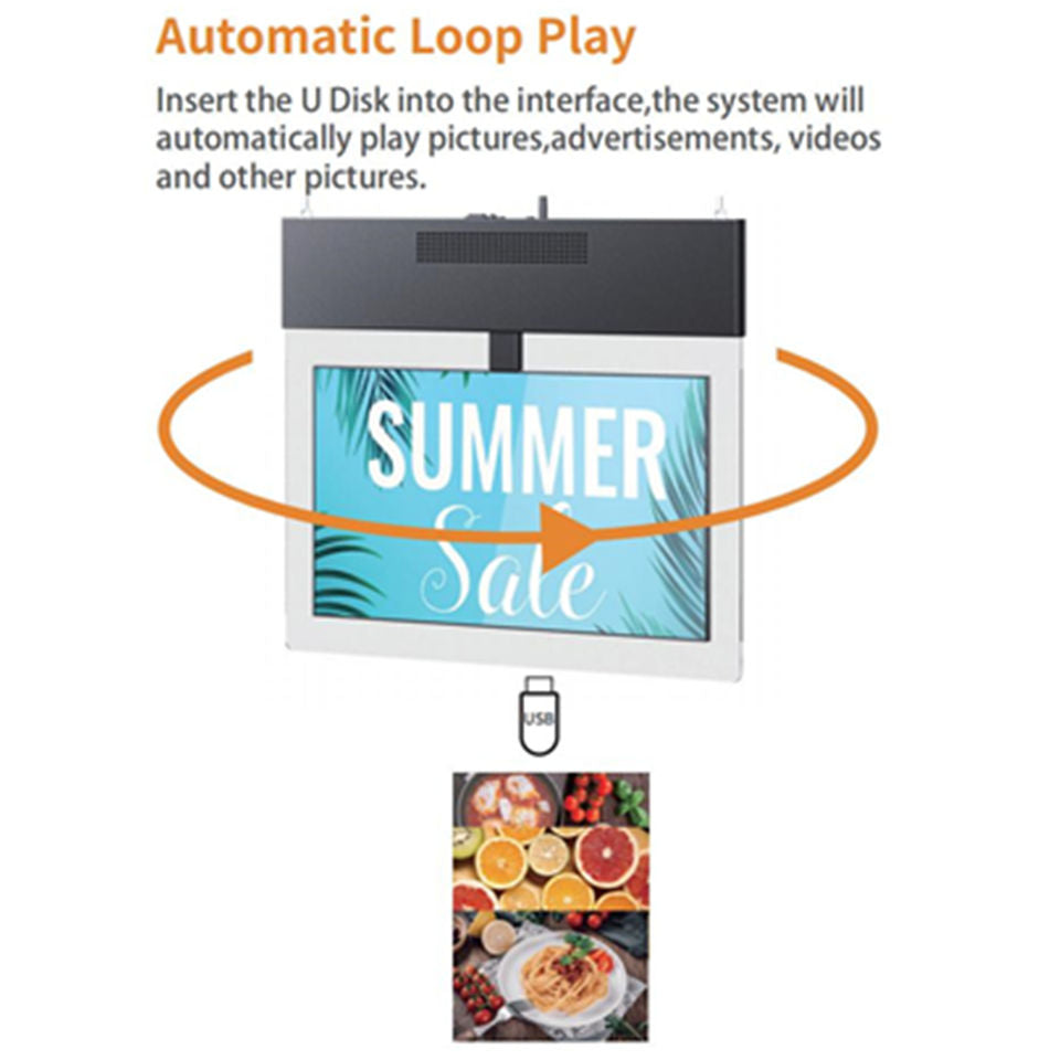 Gemdragon cable-suspended landscape digital signage with top enclosure — supplier product view 5