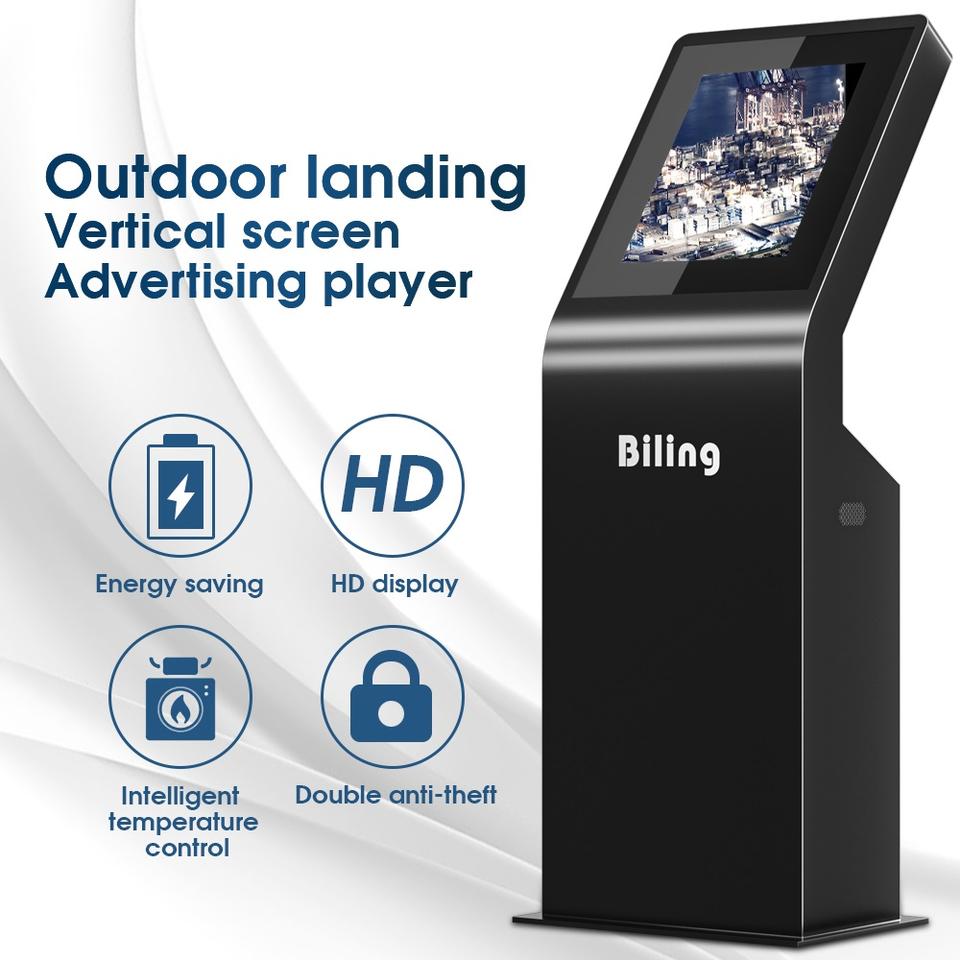 Gemdragon slanted-top newspaper-style digital signage kiosk — supplier product view 3
