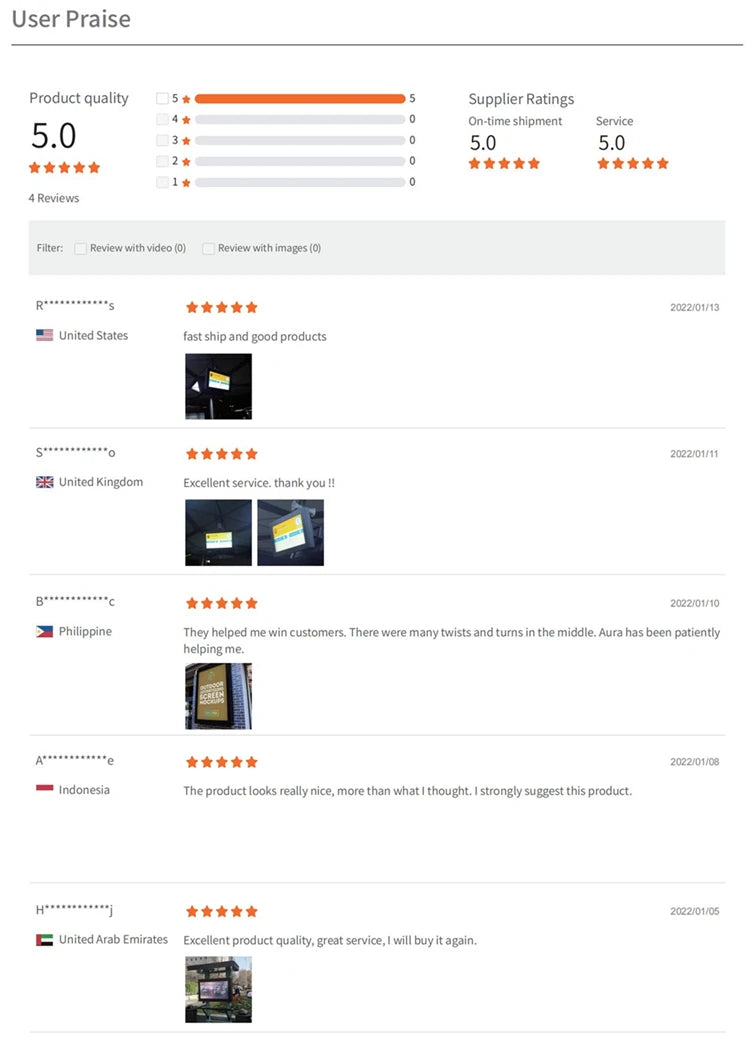 Cabinet-Style Outdoor Wall-Mounted Digital Signage — Historical supplier feedback reference 16
