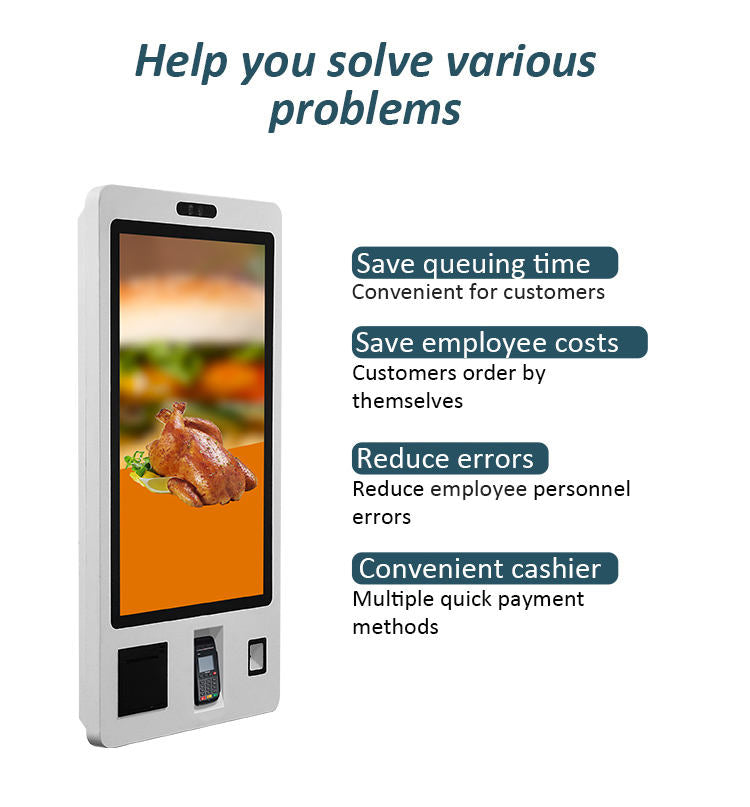 Gemdragon wall-mounted self-service ordering kiosk — supplier product view 2