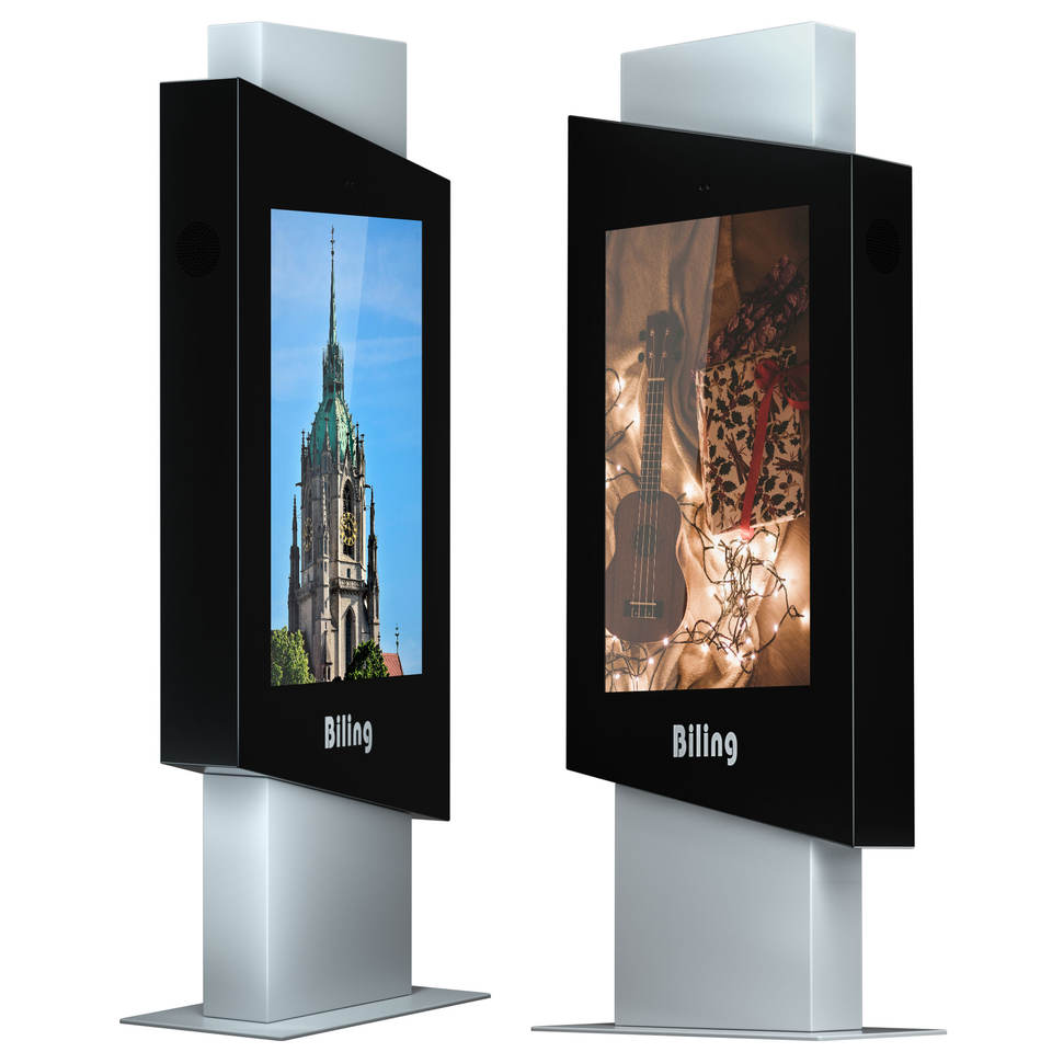 Gemdragon hooded pedestal outdoor digital signage kiosk — supplier product view 4