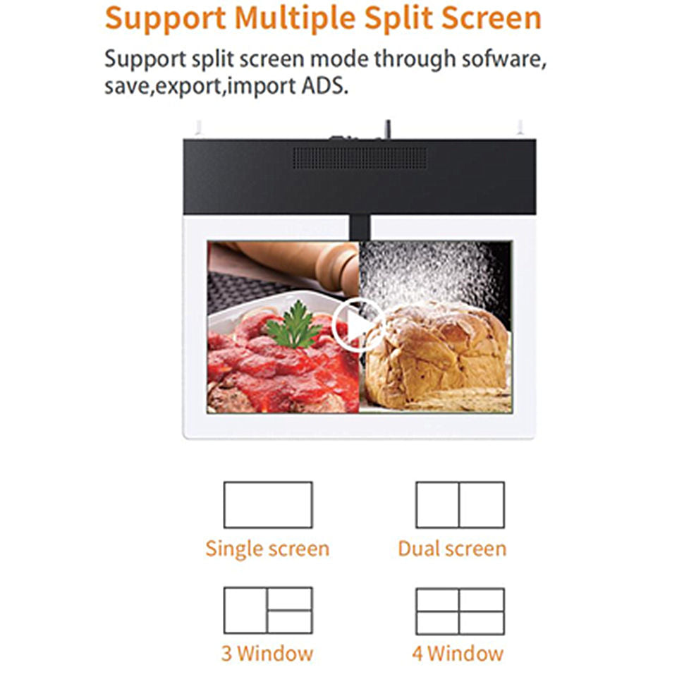 Gemdragon cable-suspended landscape digital signage with top enclosure — supplier product view 2