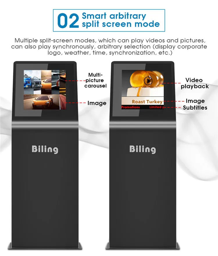 Slanted-Top Newspaper-Style Digital Signage Kiosk — Design & functions reference 7