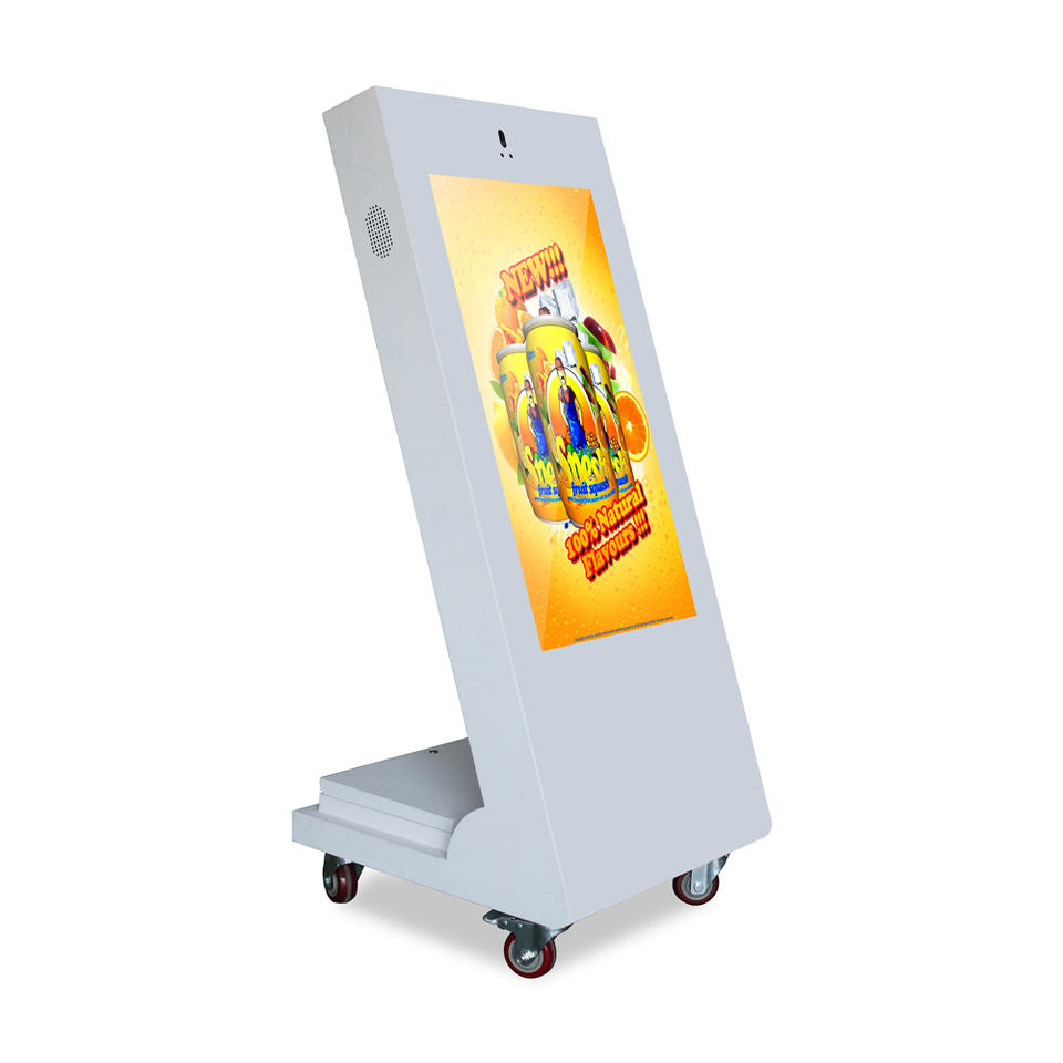 Gemdragon battery-powered slanted-screen digital signage cart — supplier product view 1