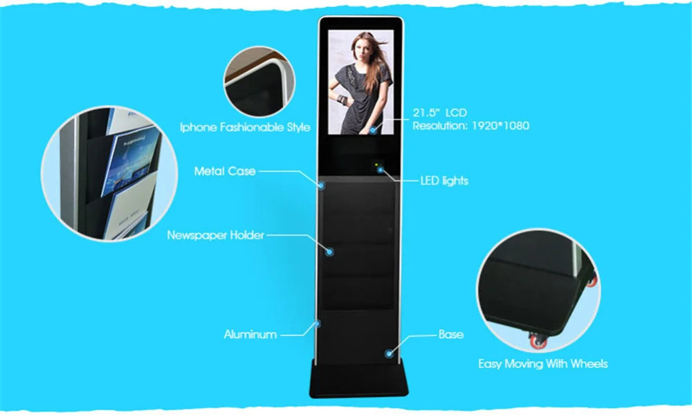 Digital Signage Tower with Brochure Holder — Design & functions reference 6