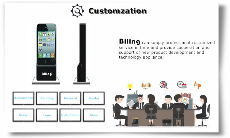Digital Signage Tower with Brochure Holder — Customization reference process reference 10
