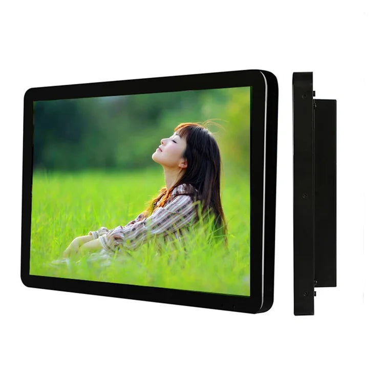 Bracket-Mounted Vehicle-Seat Advertising Display — Enclosure & product views reference 1