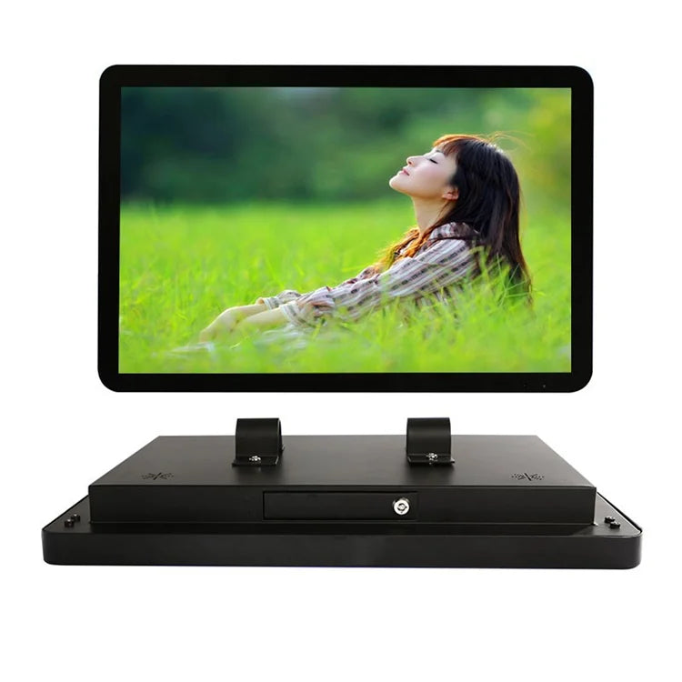 Bracket-Mounted Vehicle-Seat Advertising Display — Enclosure & product views reference 3