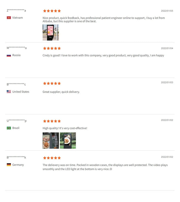 Slanted-Top Newspaper-Style Digital Signage Kiosk — Historical supplier feedback reference 21