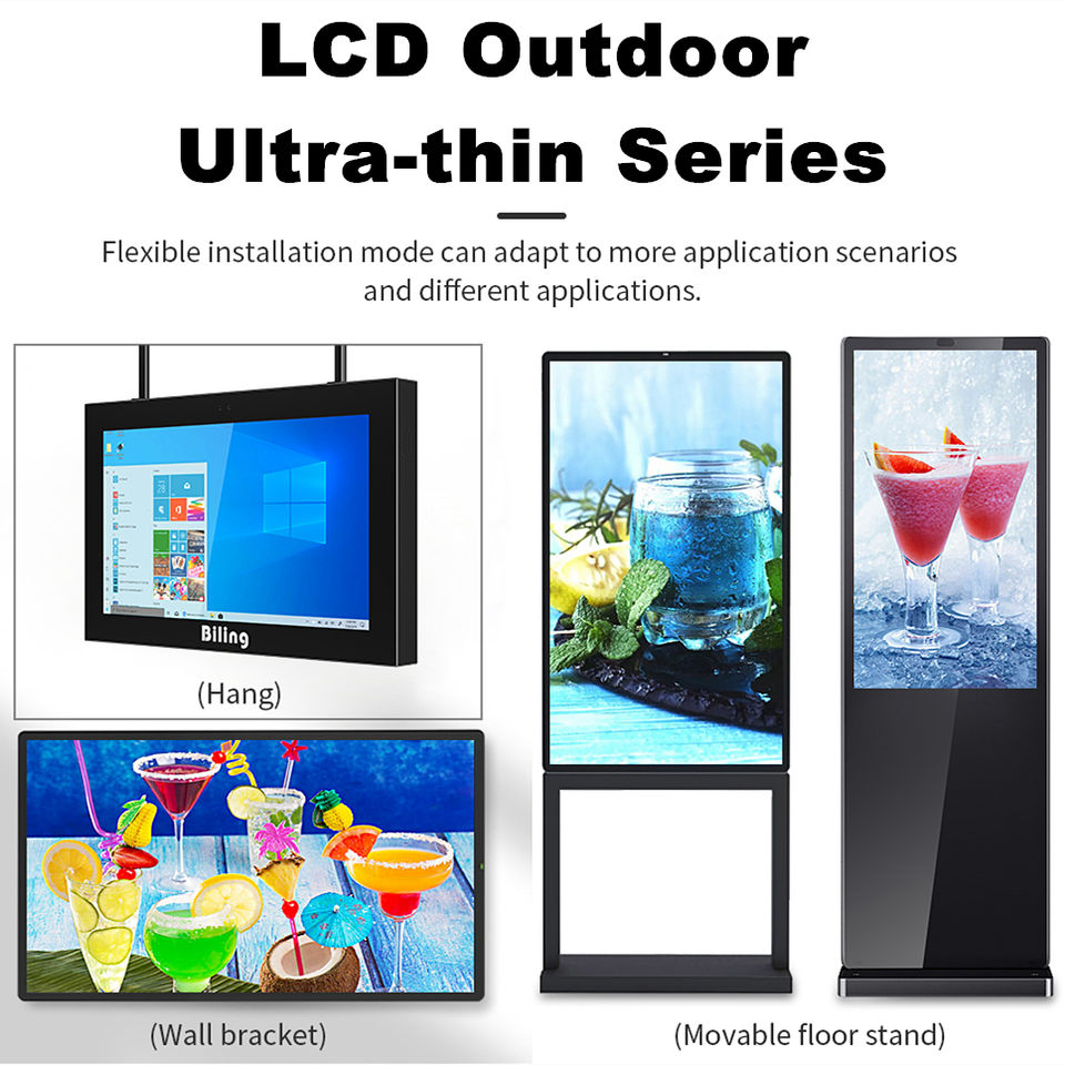 Gemdragon slim cabinet-style outdoor digital signage totem — supplier product view 6