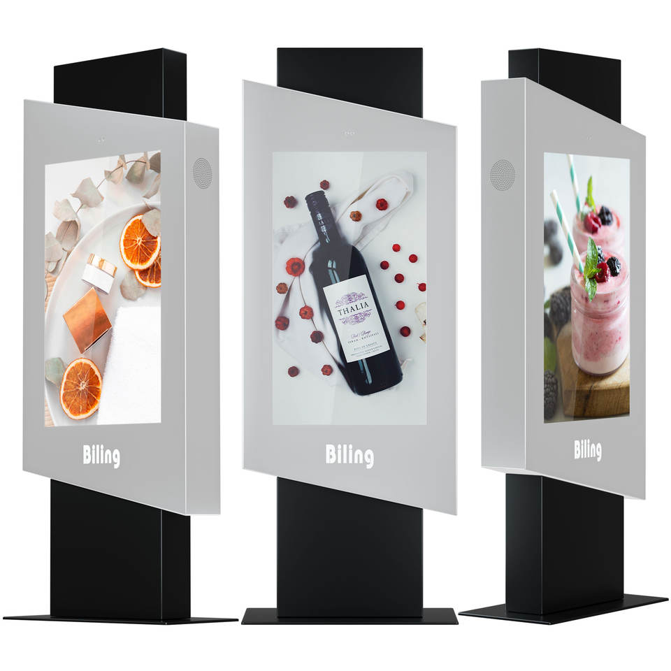 Gemdragon hooded pedestal outdoor digital signage kiosk — supplier product view 2