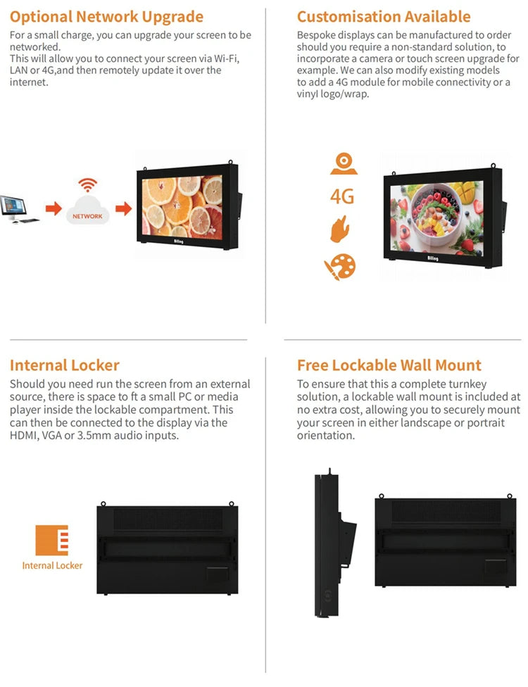 Cabinet-Style Outdoor Wall-Mounted Digital Signage — Design & functions reference 6