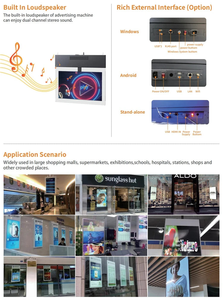 Cable-Suspended Landscape Digital Signage with Top Enclosure — Application & installation references reference 5