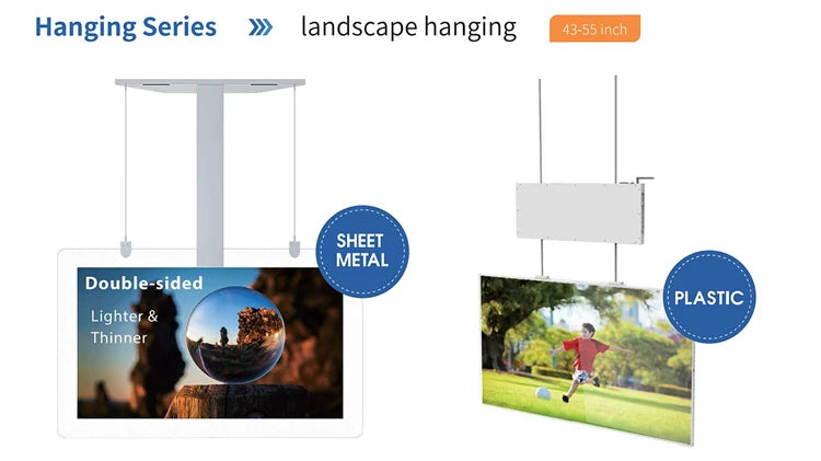 Double-Sided Frame-Hung Landscape Digital Signage — Other catalog illustrations reference 22