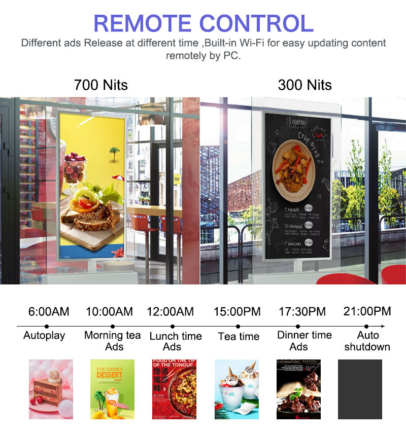 Gemdragon double-sided digital signage with wedge base — supplier product view 4