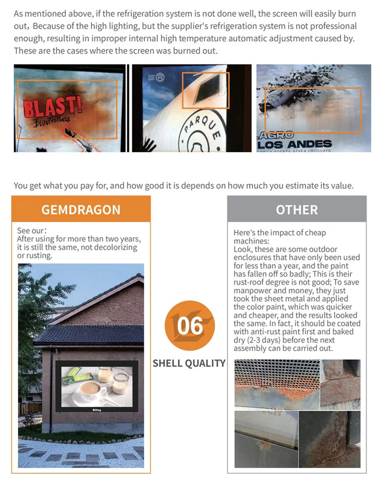 Cabinet-Style Outdoor Wall-Mounted Digital Signage — Supplier comparison materials reference 14