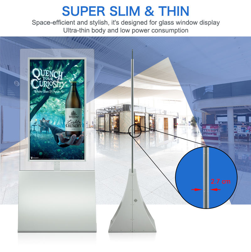 Gemdragon double-sided digital signage with wedge base — supplier product view 3