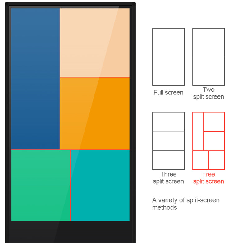 55’’ Single Side Infrared Touch Ultra-thin Standing Digital Signage