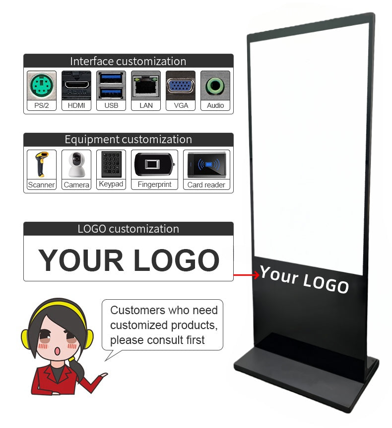 Ultra-Thin LCD Floor Standing Digital Signage Display Android System | Gemdragon